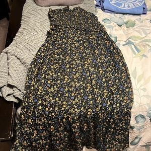 High neck floral dress